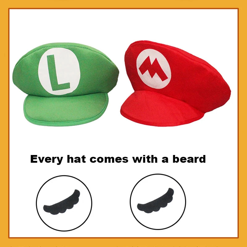 Super Mario Cosplay Hat and Mustache