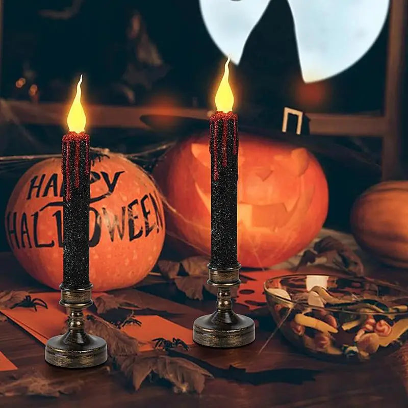 Two Piece LED Halloween Flameless Candles