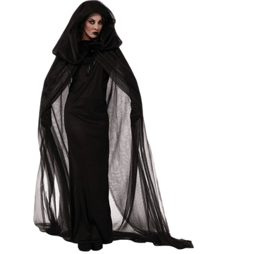 Medieval Hood Tulle Cloak