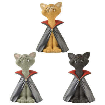 Whimsical Black Cat Vampires Figurines