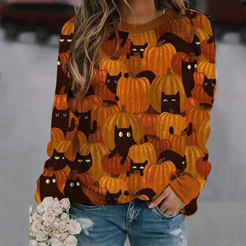 Women's Casual Vintage Spooky Pullover