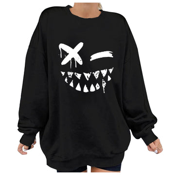 Ghost Emoticon Halloween Sweatshirt