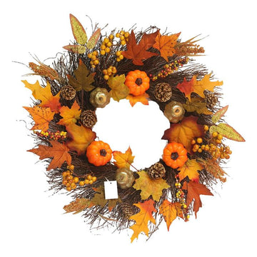 Hanging Maple Leaf Wreath