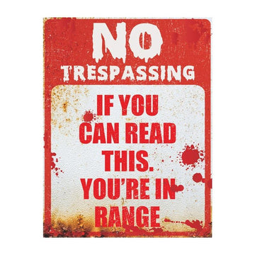 No Trespassing Retro Fashion Sign