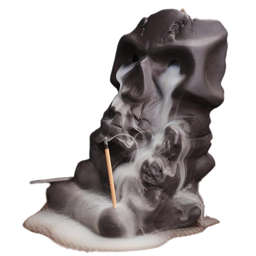 Ceramic Skull Incense Burner