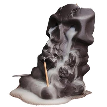 Ceramic Skull Incense Burner