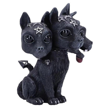 Three Head Dog Statue Figure