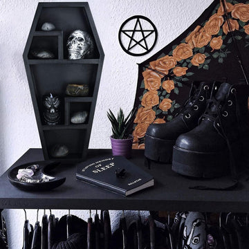 Gothic Style Coffin Shelf