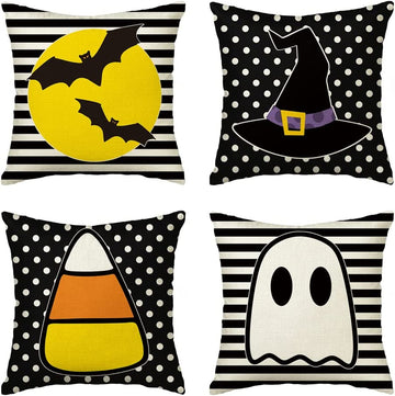 Halloween Throw Pillows Four-Pack