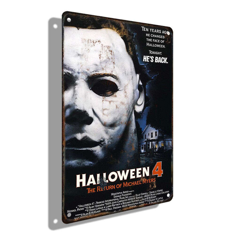 Halloween Movie Decorative Plaque Metal Retro Sign