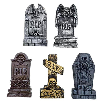 Halloween Tombstones Five Piece